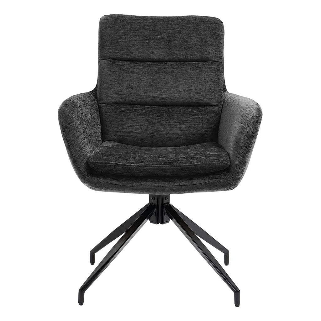 2x Drehstuhl „Cole“ mit Rückholautomatik – anthrazit, mit Armlehne