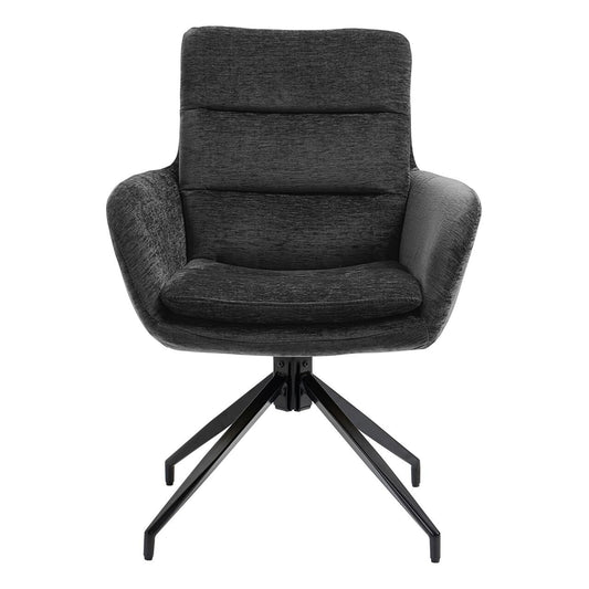 2x Drehstuhl „Cole“ mit Rückholautomatik – anthrazit, mit Armlehne