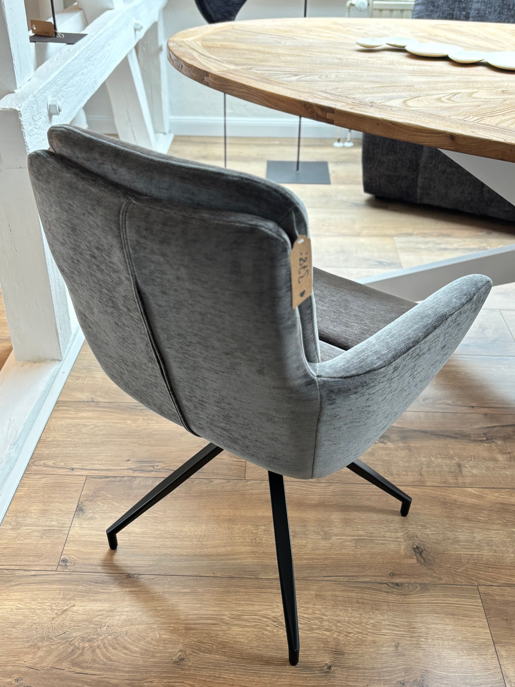 2x Drehstuhl „Cole“ mit Rückholautomatik – anthrazit, mit Armlehne