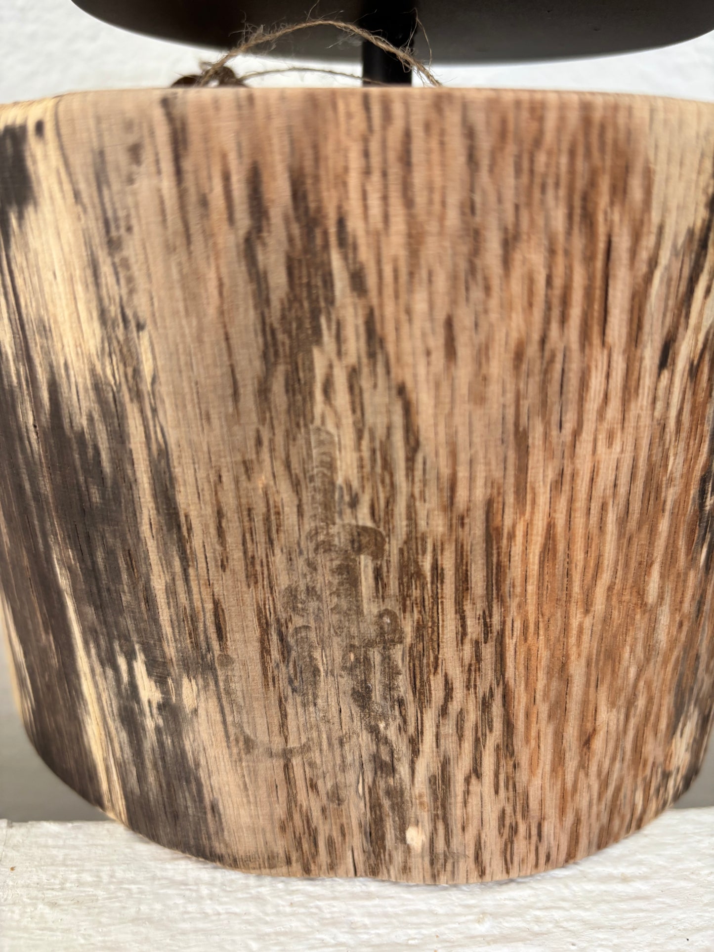 Windlicht Luce" mit Eichenfuß