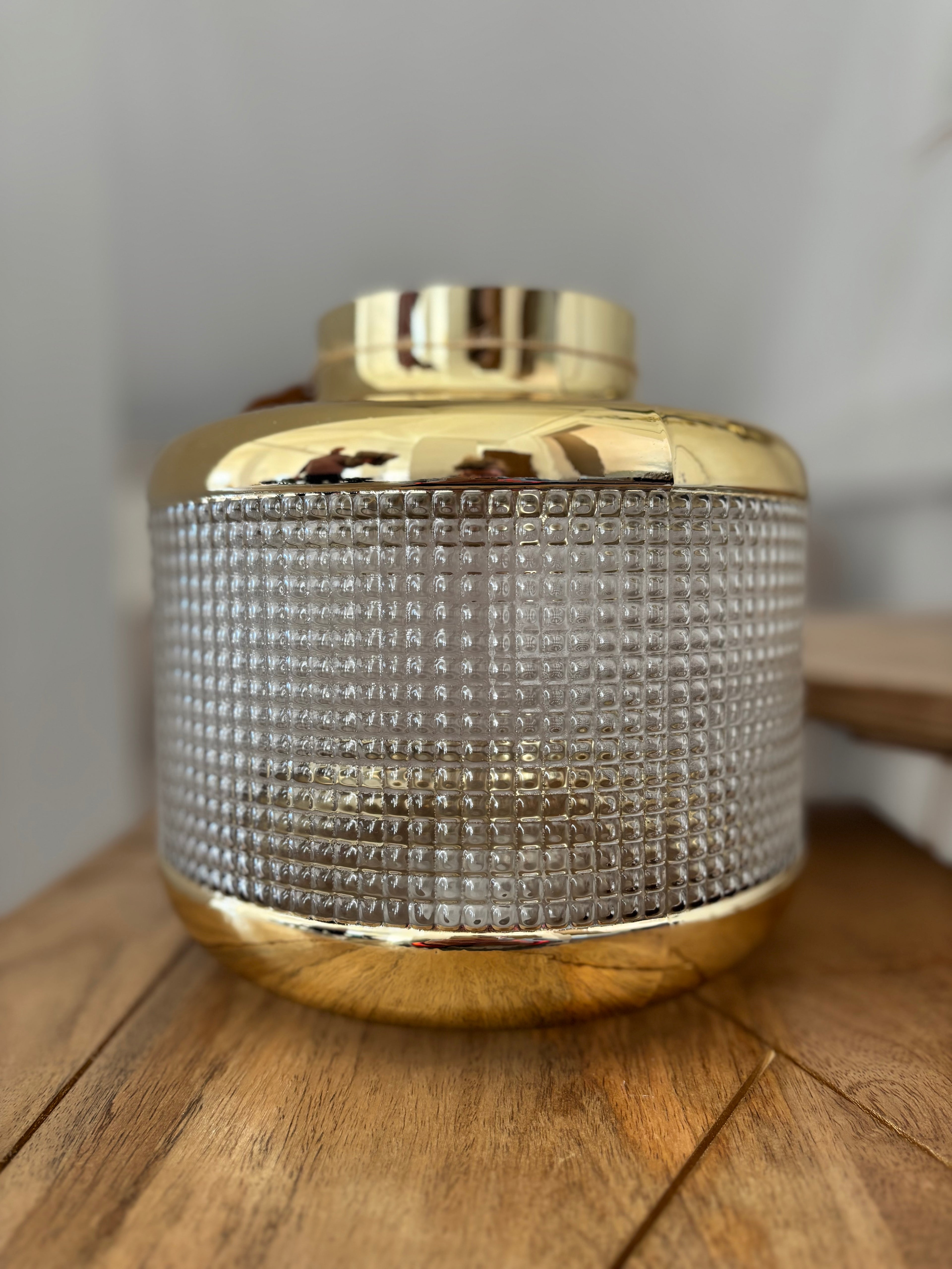 Vase "Aurora" mit Gold Details 19 cm Hoch