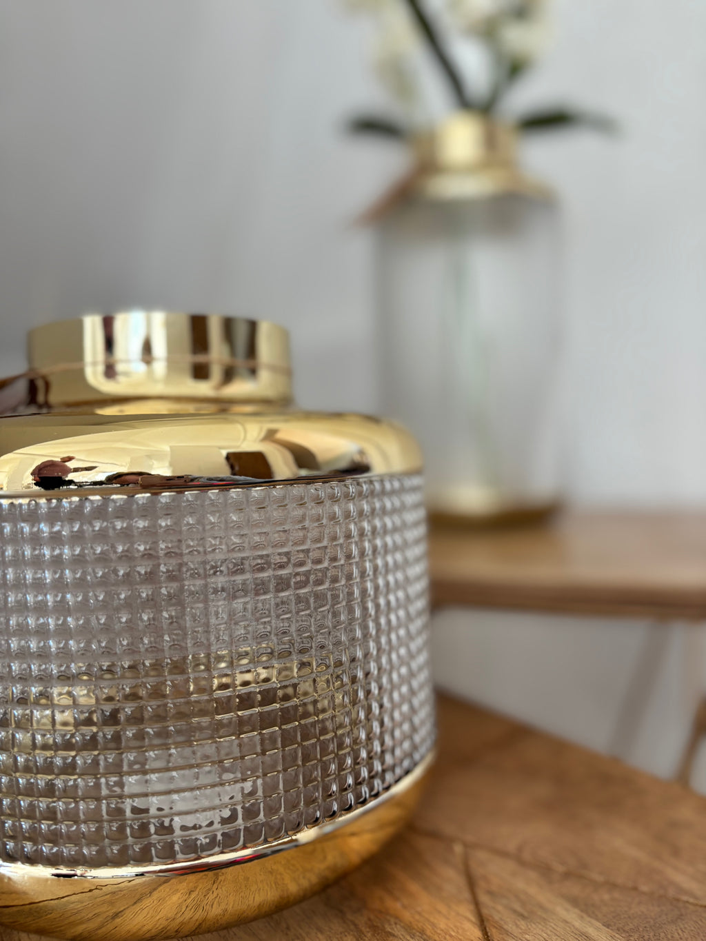 Vase "Aurora" mit Gold Details 19 cm Hoch