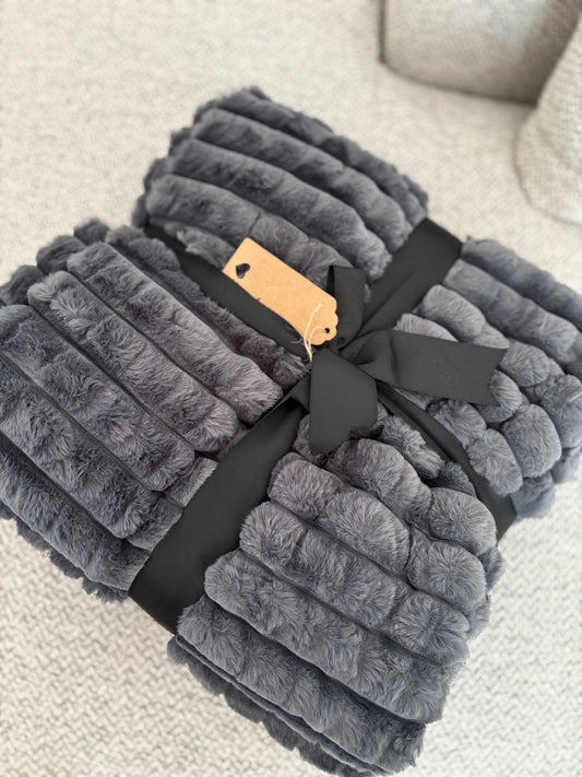 Decke "Flausch" 150x200 cm Anthrazit