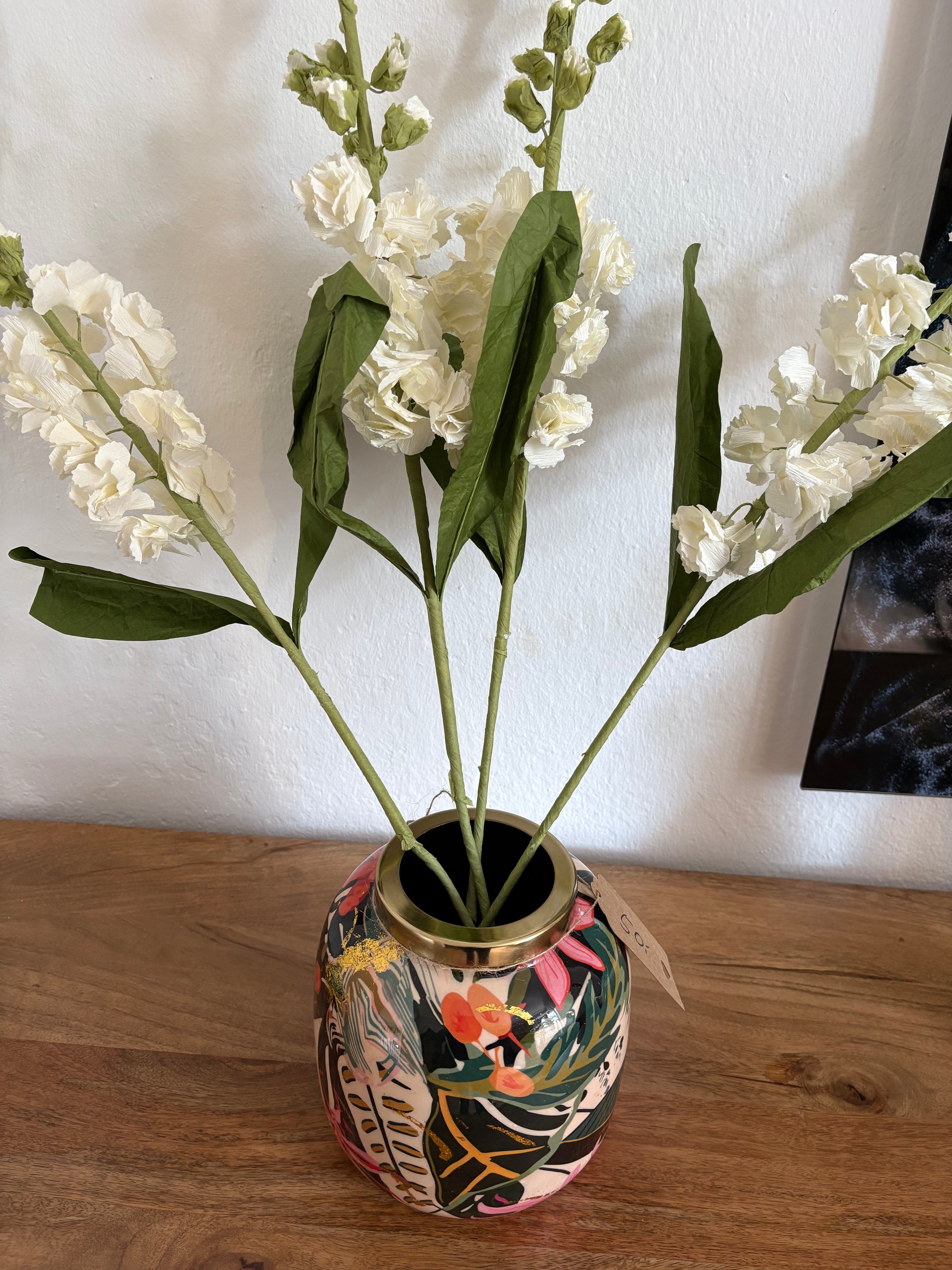 Vase "Tropical Shine" Dschungel Motiv