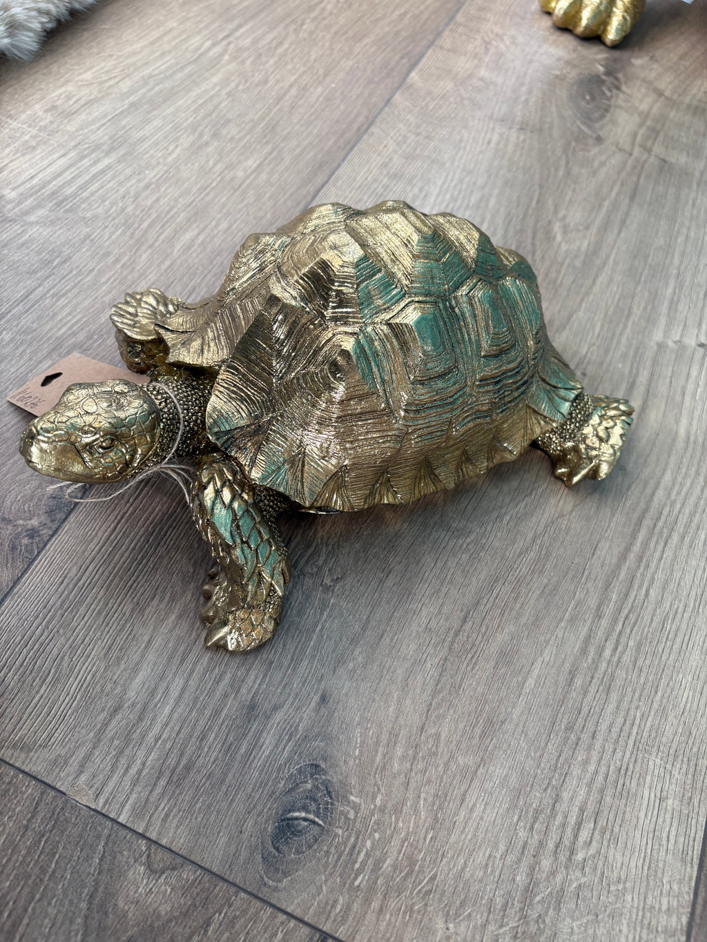 Dekofigur "Goldie Turtle" Schildkröte Gold