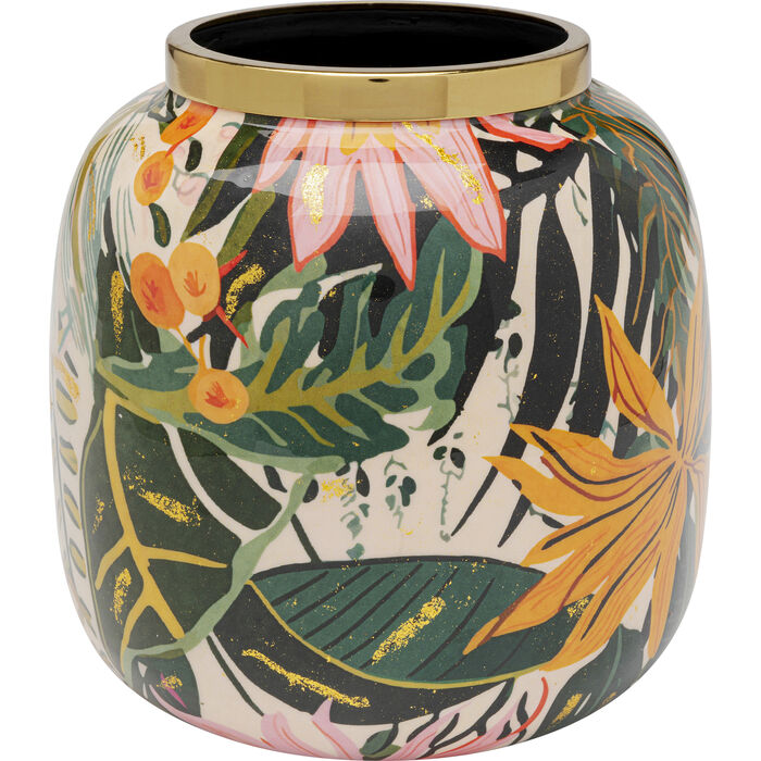 Vase "Tropical Shine" Dschungel Motiv