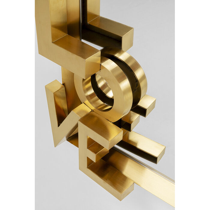 Wandspiegel „Love 3D“ – 70 × 200 cm, Gold, handgearbeitet