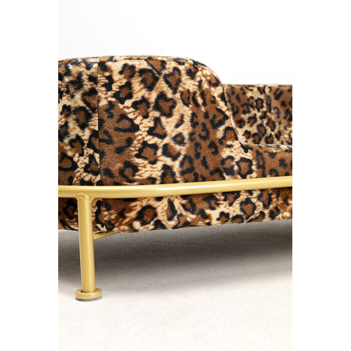 Hunde & Katzenbett "Leo Deluxe" Goldgestell mit Leo Print