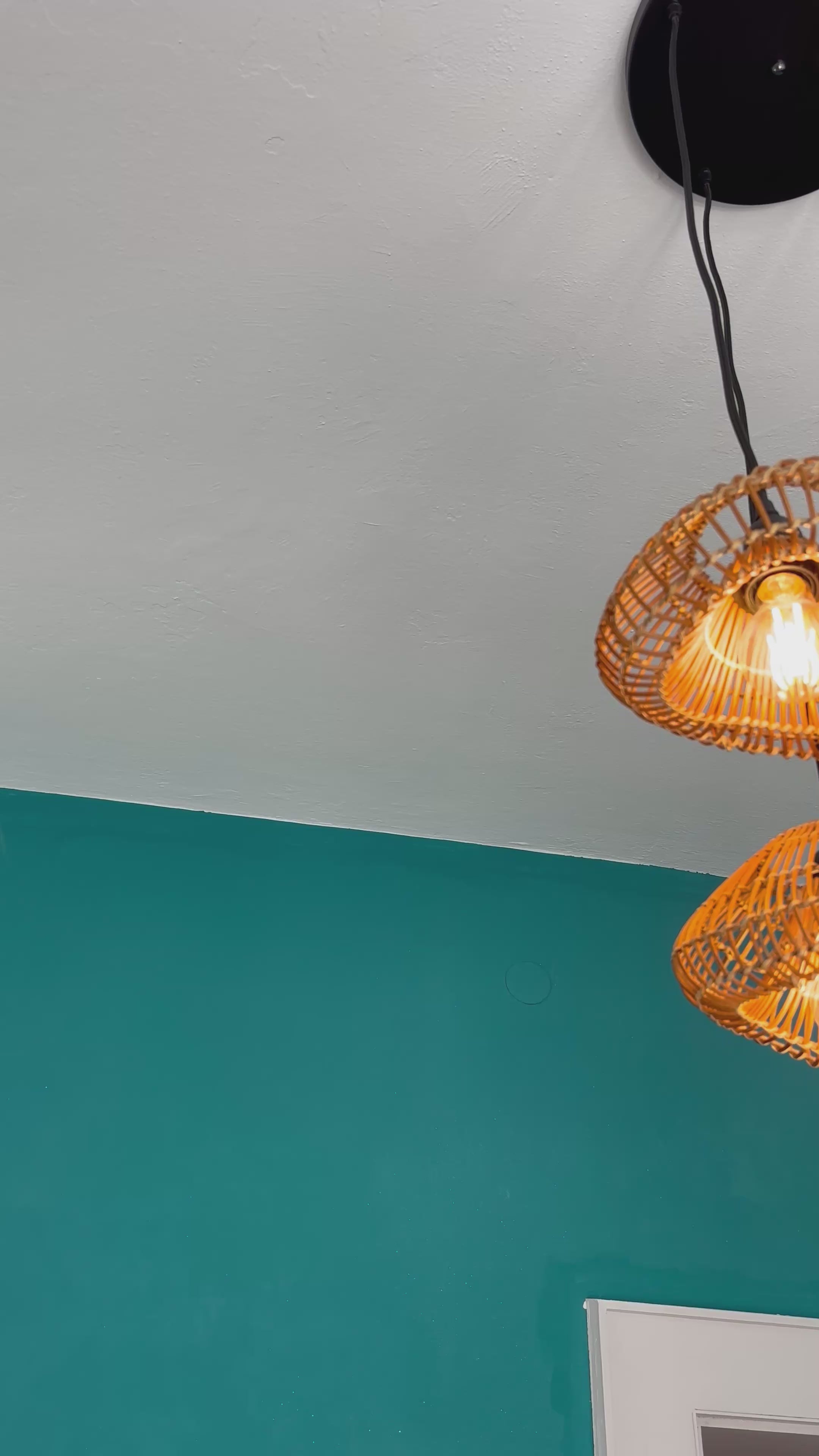 Hängelampe „Coconut Waves“ – Rattan, 4-flammig, 133 × 49 × 43 cm